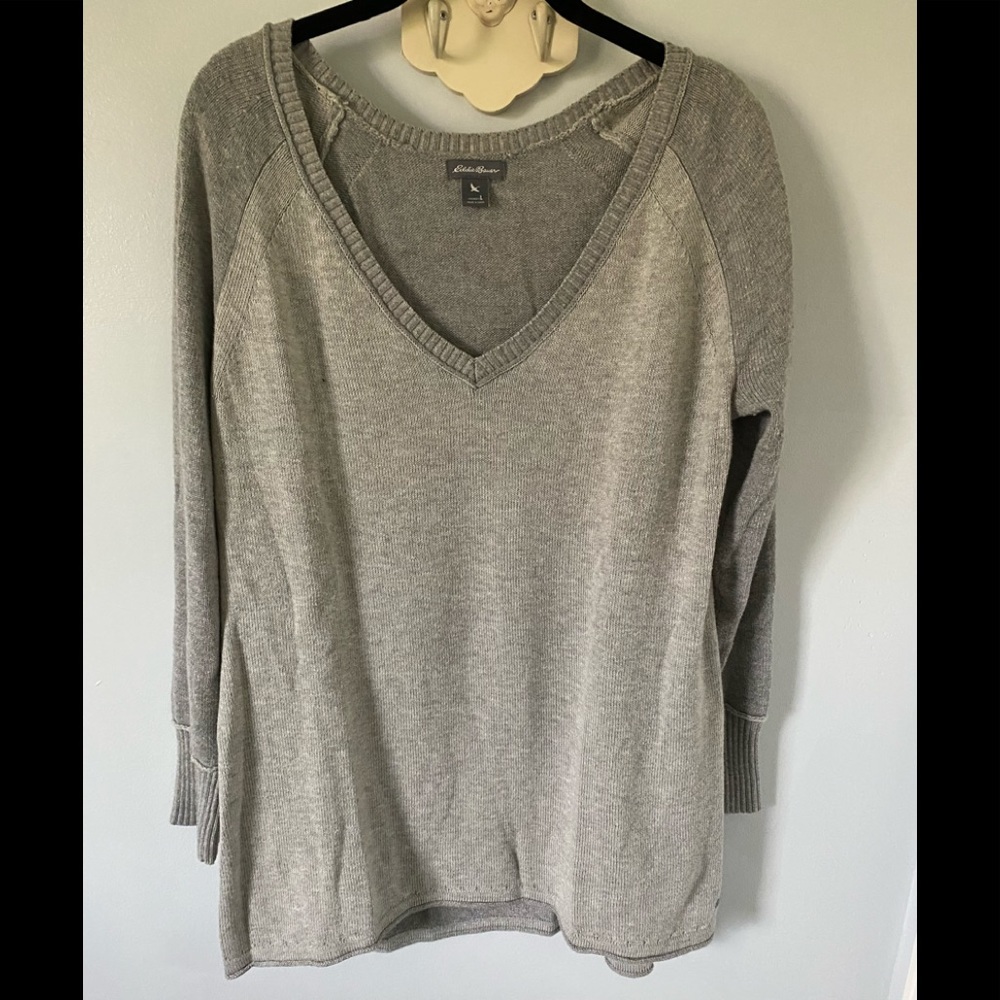 Eddie Bauer Sweatshirt Sweater Gray ~ L